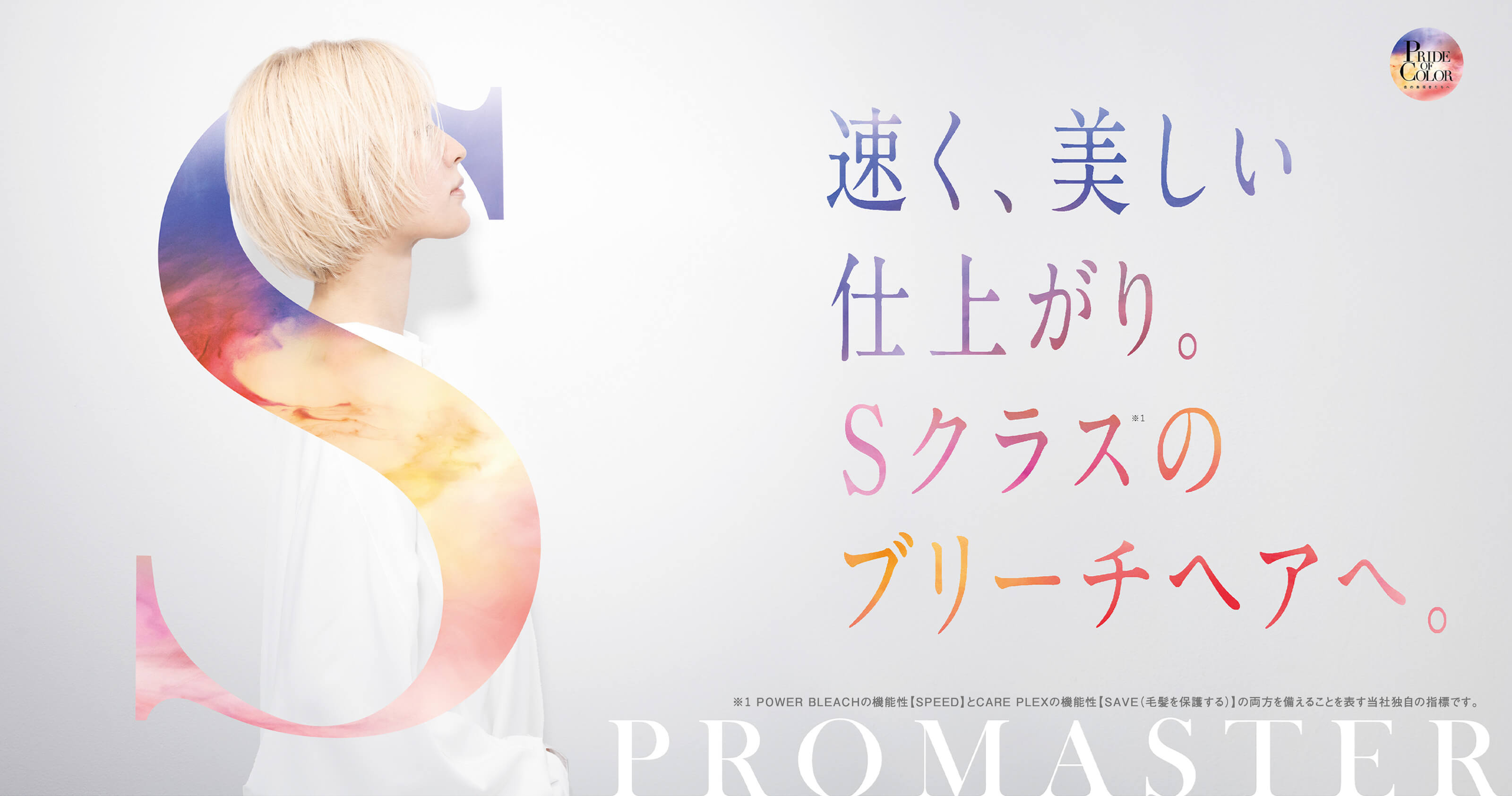 速く、美しい仕上がり。Sクラスのブリーチヘアへ。PROMASTER